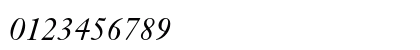 Kis Italic Numeric Preview