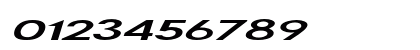 Laria Extra-expanded Italic Numeric Preview