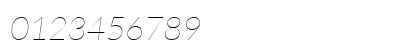 Lato Hairline Italic Numeric Preview