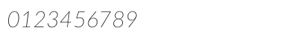 Lato Thin Italic Numeric Preview