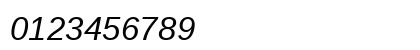 Liberation Sans Italic Numeric Preview