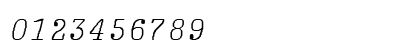 Light Italic Numeric Preview