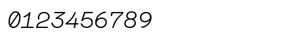 Maison Mono Light Italic Numeric Preview
