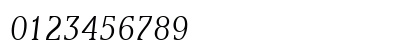 MarburgLight RegularItalic Numeric Preview