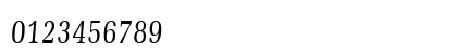 MemoirCondensed Italic Numeric Preview