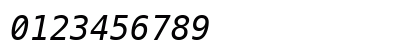 MesloLGM NF Italic Preview