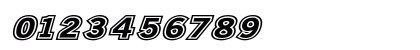 Metro College Expanded Italic Numeric Preview