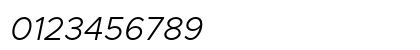 Metropolis Light Italic Numeric Preview