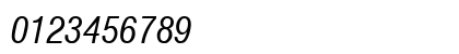 Milford Condensed Italic Numeric Preview