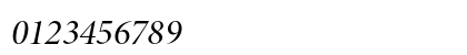 Minion Pro Medium Italic Display Numeric Preview