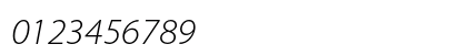 Myriad Pro Light SemiExtended Italic Numeric Preview