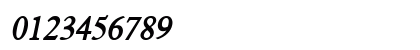 Nadine-Condensed Bold Italic Numeric Preview