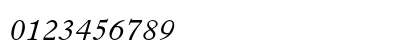 Old Style 7 Std Italic Numeric Preview