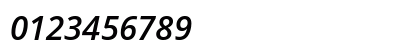 Open Sans SemiBold Italic Numeric Preview