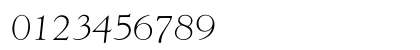 OPTIwtcGoudy-LightItalic Regular Numeric Preview