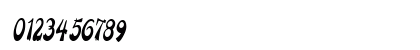 PaintbrushCondensed Italic Numeric Preview
