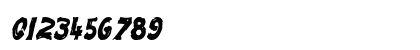 Paint-Condensed Italic Numeric Preview