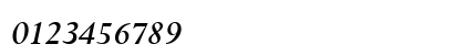 Perpetua Bold Italic Numeric Preview