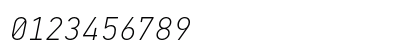 PFDinMono ExtraLight Italic Preview