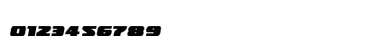 Police Cruiser Italic Numeric Preview