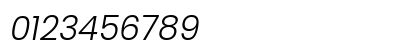 Poppins Light Italic Numeric Preview