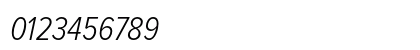 Proxima Nova Condensed Light Italic Numeric Preview