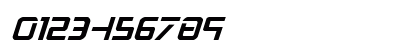PsYonic VII Bold Italic Numeric Preview