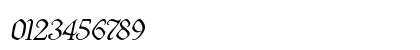 Quill Sword Light Italic Numeric Preview