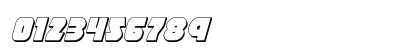 Racket Squad 3D Italic Italic Numeric Preview