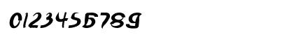 Raggle Bold Italic Numeric Preview