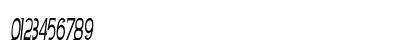 Rendart Extra-condensed Italic Numeric Preview