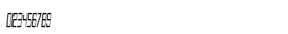 Riteon Extra-condensed Italic Numeric Preview