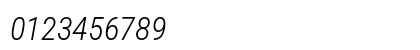 Roboto Condensed Light Italic Numeric Preview