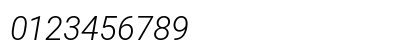 Roboto Light Italic Numeric Preview