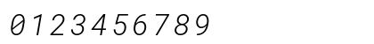 RobotoMono Nerd Font Mono Italic Numeric Preview