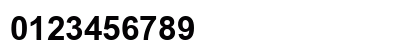 Arial HU Bold Numeric Preview