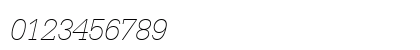 Serifa Th BT Thin Italic Numeric Preview