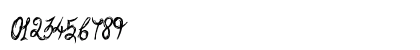 Sketchy Script Regular Numeric Preview