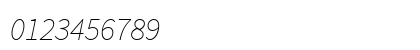 Source Sans Pro ExtraLight Italic Numeric Preview