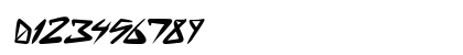 space punk Bold Italic Numeric Preview