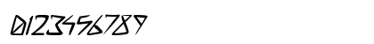 space punk Italic Numeric Preview