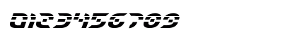 Starfighter Laser Italic Numeric Preview