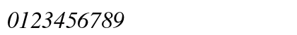 TeX Gyre Termes Italic Numeric Preview
