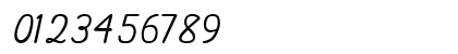 That's Font Folks! Italic Numeric Preview