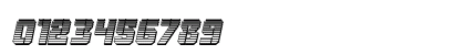 Thunder Trooper Chrome Italic Numeric Preview