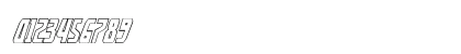 Thunder-Hawk Shadow Drop Italic Numeric Preview