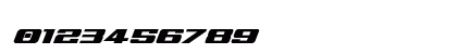 Tigershark Bold Italic Bold Italic Numeric Preview