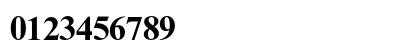 Times New Roman MT Std Bold Numeric Preview