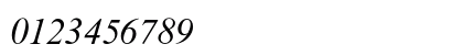 Times New Roman MT Std Italic Numeric Preview