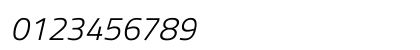 Titillium Web Light Italic Numeric Preview